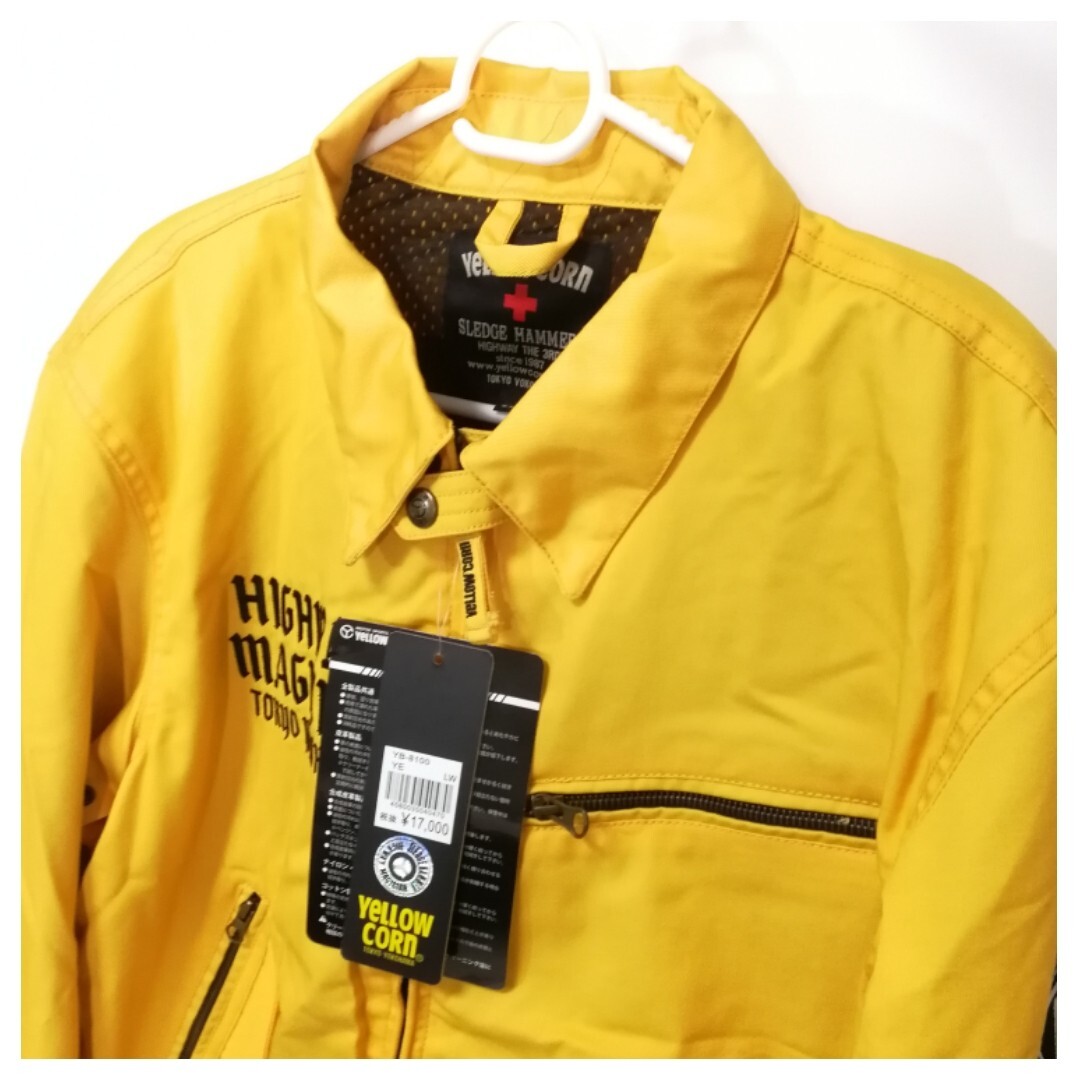  unused!yellow corn Yellow corn cotton mesh jacket jacket YB-8100 size LW Logo embroidery regular price 18700 jpy 