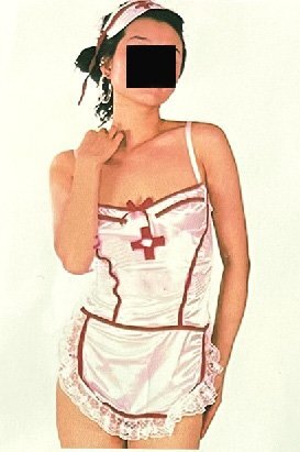 新品コスプレ衣装セクシーナース服ランジェリー３点看護婦Bの画像1