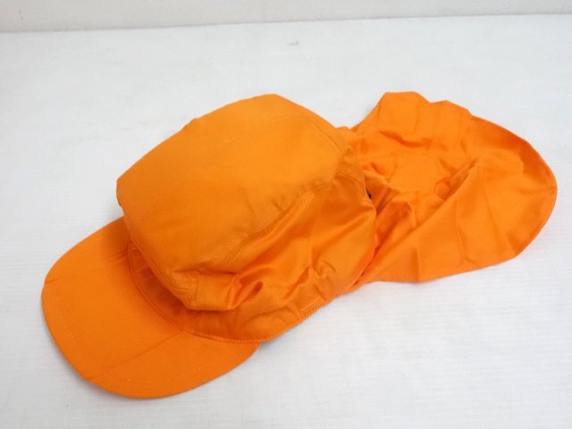 未使用品 DIC 防災用 キャップ IZANO CAP サイズ M/L 57～62cm オレンジ 折りたたみ 防炎 防炎垂 防災 頭巾 帽子 災害 避難 イザノキャップ_画像2