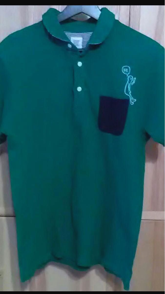 グラニフ　ポロシャツ 半袖ポロシャツ　グリーン POLO ポロシャツ　graniph