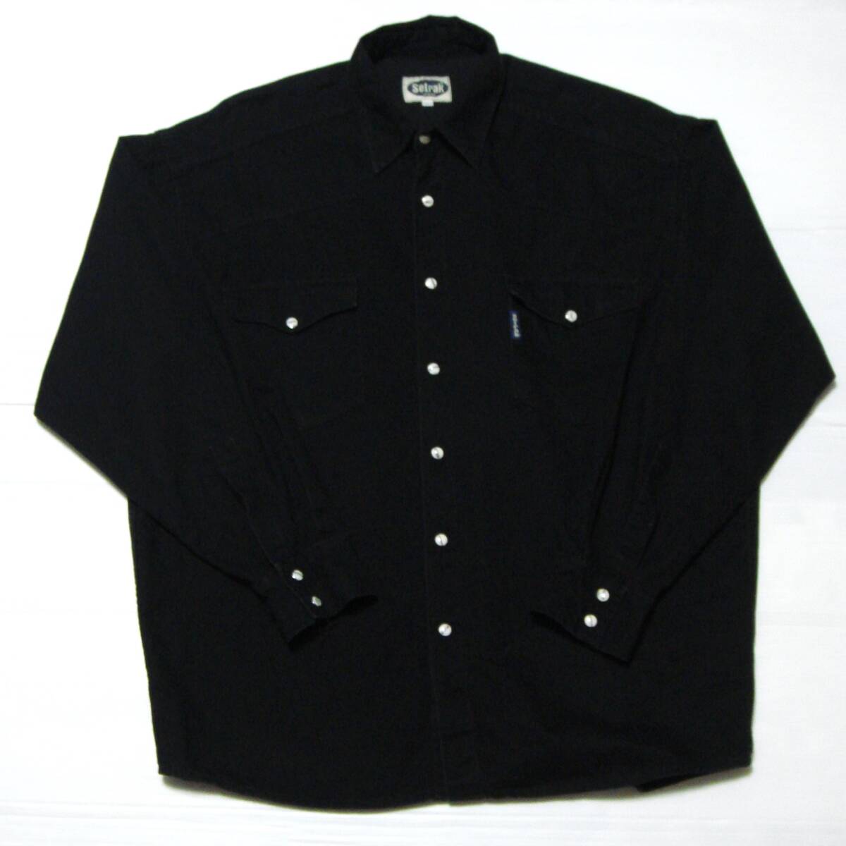 # postage 0 ^ ^ SET RAK black tsui-ru ground western shirt XL # America USA old clothes work shirt western shirt large amount exhibiting N4