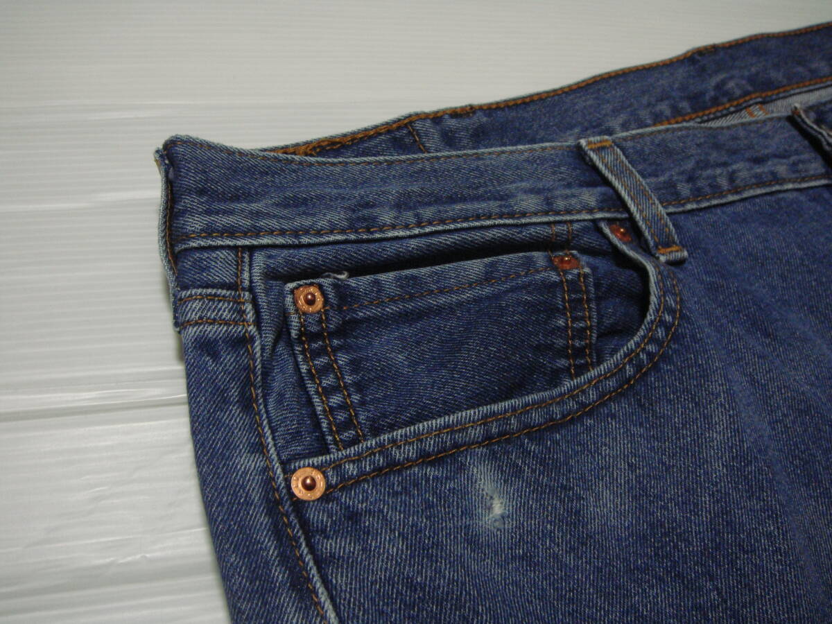 # Levi's 505 thickness . Denim, but,,,#W[? 42 inch] absolute size 108cm L79cm [. hem . scrub less ] America USA old clothes Junk N4 postage 520#