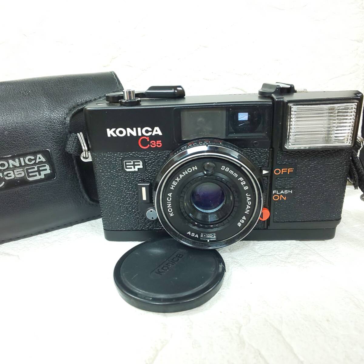 ◆◇コニカ◇◆KONICA C35 EF ブラックボディ ピッカリコニカ / HEXANON 38mm F2.8 フラッシュ・シャッターOK◆コレクション放出_画像1