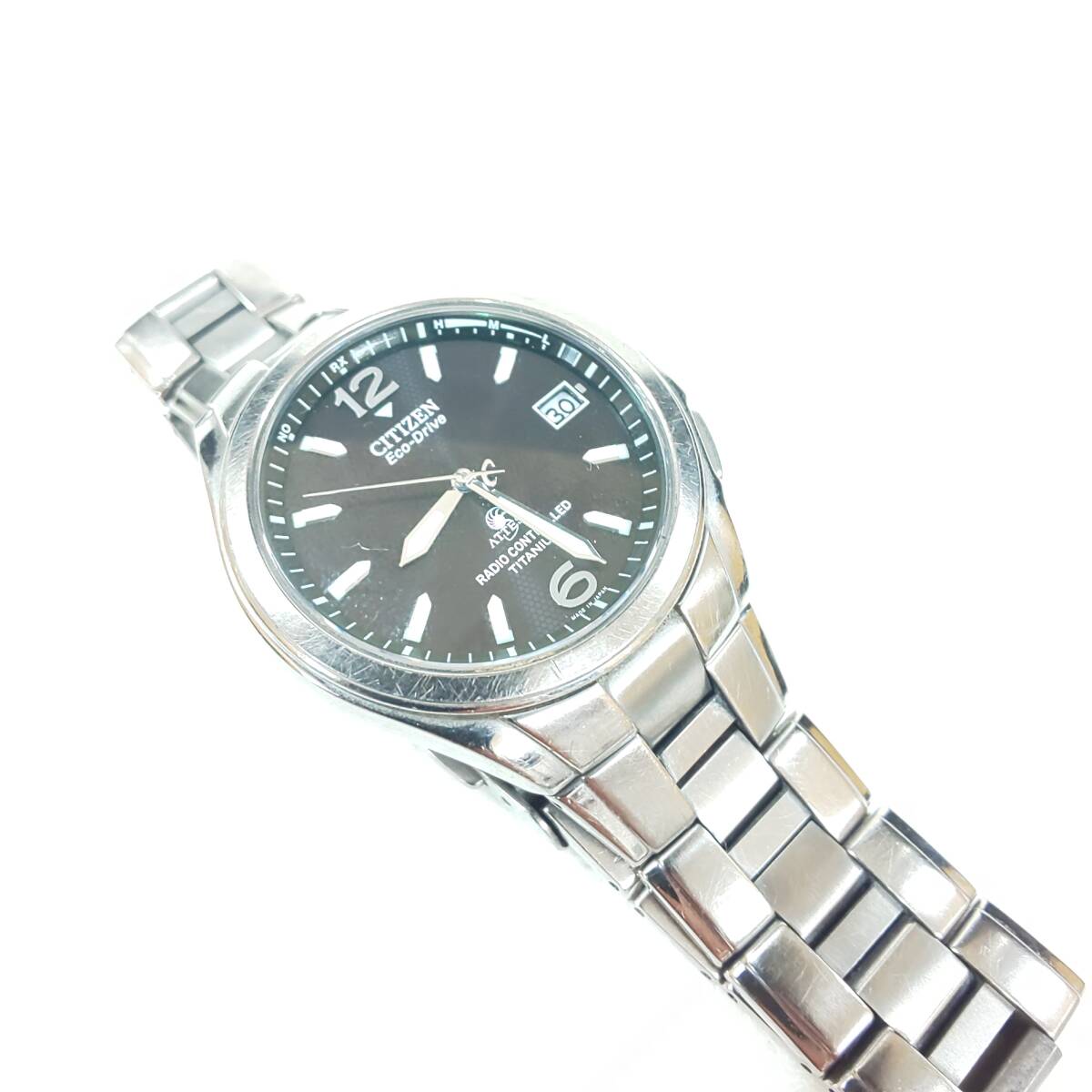 ◆◇CITIZEN◇◆シチズン アテッサ ATTESA Eco-Drive E410-T003788 DURATECT 10気圧防水 ソーラー電波時計 TITANIUM◇◆コレクション放出_画像1