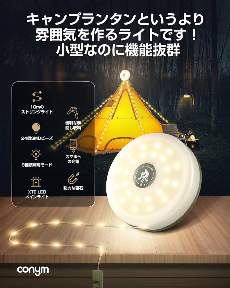 LED ランタン ストリングライト 100球 RGB点滅 キャンプ 防雪 防水 LED