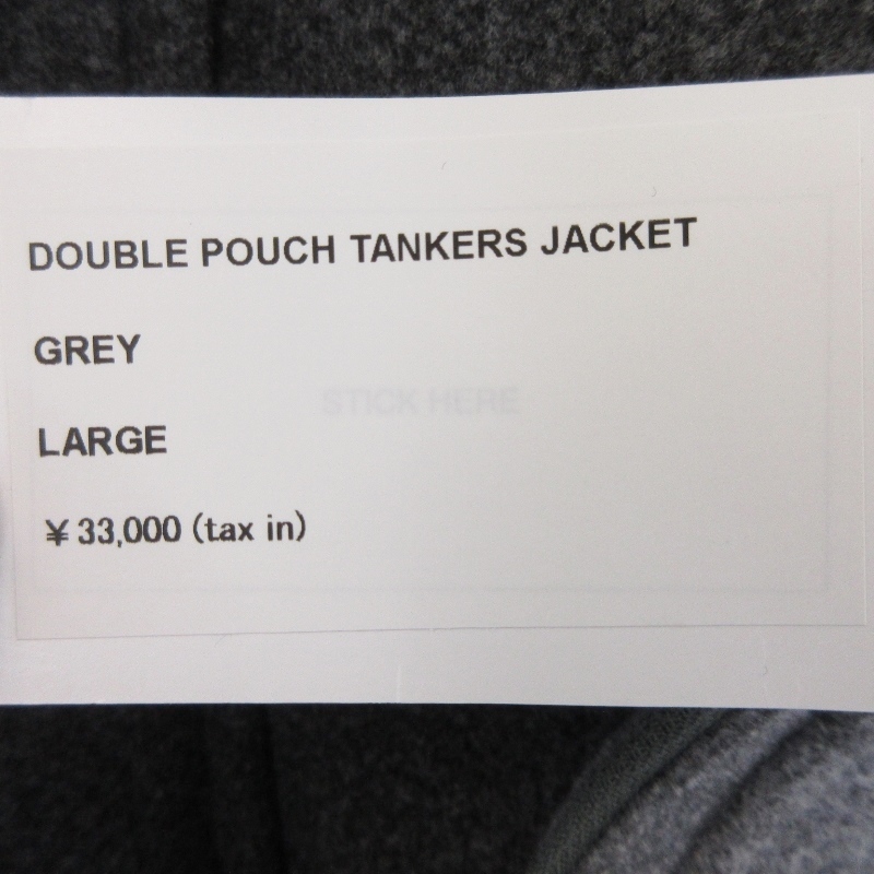 未使用 WHIMSY ウィムジー タンカースジャケット WMS-23AW2-001 DOUBLE POUCH TANKERS JACKET グレー L タグ付き 22000469_画像5