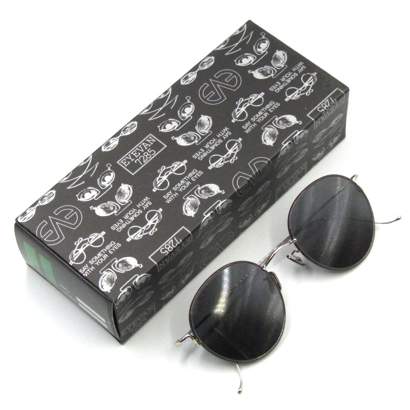 EYEVAN7285 アイヴァン7285 メガネフレーム MODEL.774 ボストン 七宝リム 日本製 80022 シルバー/グレーブラウン 度入り 50017597