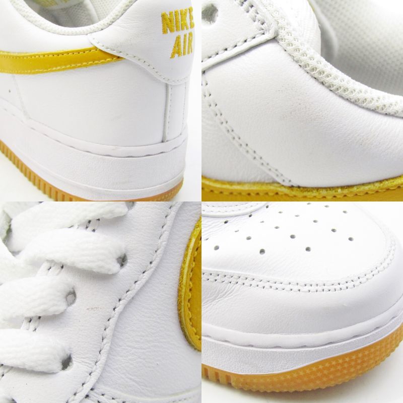 NIKE ナイキ 27cm AIR FORCE 1 LOW RETRO QS FD7039-100 エアフォース1 レトロ クイックス WHITE/UNIVERSITY GOLD 22000530の画像9