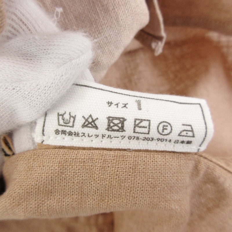  unused MITTANmi tongue short sleeves shirt SH-96C bamboo short sleeves shirt . tree .. peach made in Japan beige 1 tag attaching 71009142