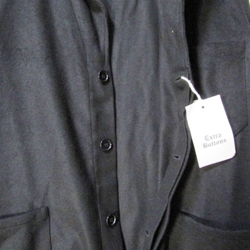 美品 MASSAUA マッサワ コート COAT ジャケット ウール ポリエステル ナイロン イタリア製 ブラック 黒 S タグ付き 27105853_画像6