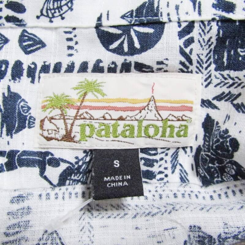 未使用 patagonia パタゴニア 半袖シャツ パタロハ 52550 OPIC Pataloha Shirt 限定 総柄 ヘンプ ホワイト 白 S タグ付き 27105816_画像5
