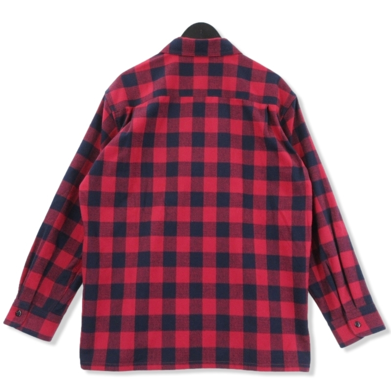 未使用 ANDFAMILYS アンドファミリー 長袖オープンカラーシャツ SHL-2312760 CHECK SHIRTS レッド L タグ付き 22000638_画像2