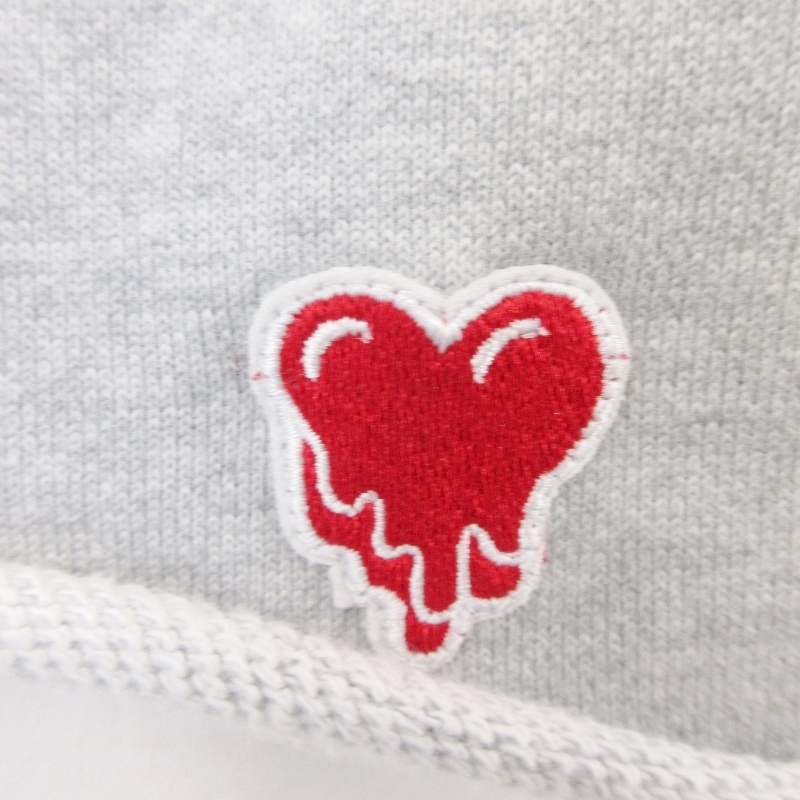 未使用 EMOTIONALLY UNAVAILABLE エモーショナリー アンアベイラブル HEART LOGO ショートパンツ GRAY XL タグ付き 22000620_画像6