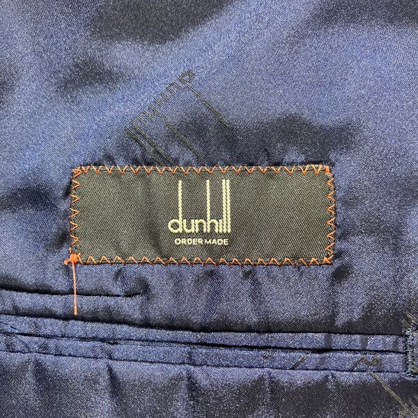 【優雅の極み】 ダンヒル　dunhill　Lサイズ程度　ネイビー　ストライプ柄　紺　スーツ セットアップ　総裏　2B　メンズ_画像10