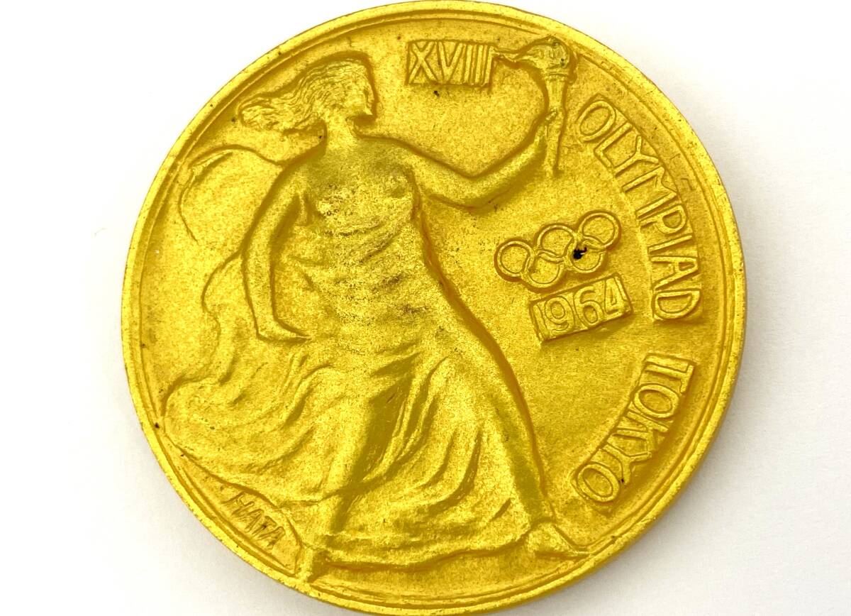 【4279】オリンピック 記念コイン ゴールドカラー 東京オリンピック 1964年 TOKYO 第18回 メダル コイン 記念メダル 金 ケース付の画像7