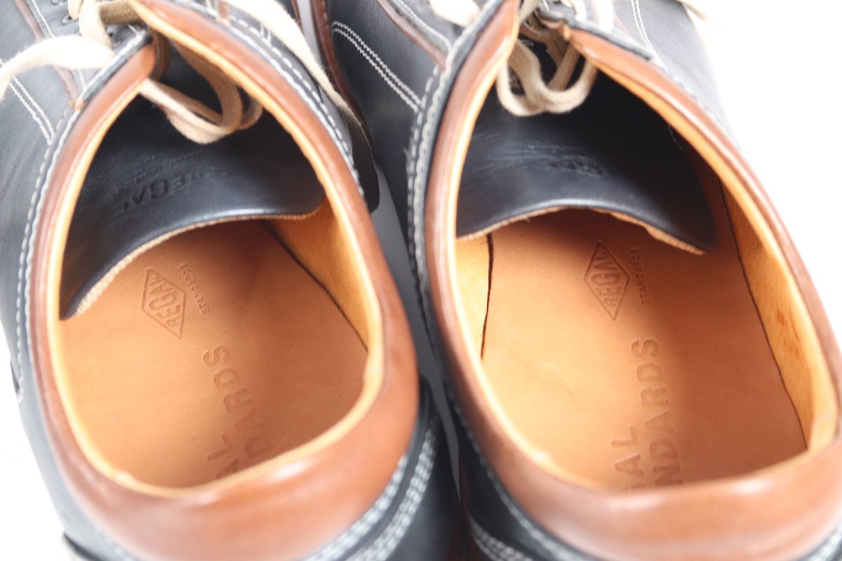 【2点】REGAL リーガル REGAL STANDARDS レザー ブラック/ブルー系 ビジネスシューズ メンズ 紳士靴 1847-TEの画像10