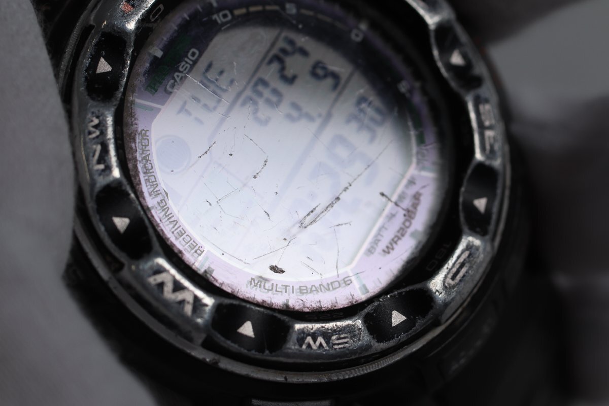 ★CASIO カシオ PROTREK プロトレック PRW-2500 ブラック 電波ソーラー デジタル トリプルセンサー メンズ 腕時計 1892-TEの画像9