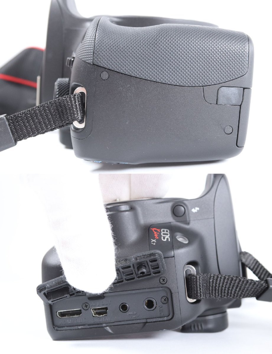 【3点】 Canon キャノン EOS Kiss X7 一眼レフ デジタルカメラ EF-S 55-250mm F4-5.6 / 18-55mm F3.5-5.6 ズーム カメラレンズ 2050-MS_画像3