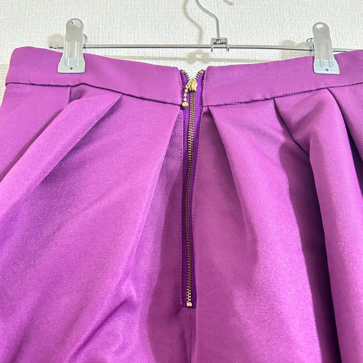 31 Sons de mode トランテアンソンドゥモード　カラーフレアスカート　パープル　紫 ロングスカート　S