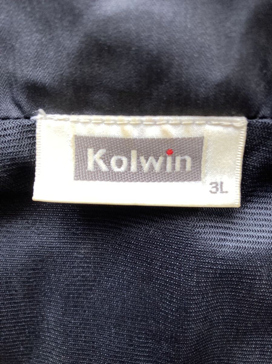 Kolwin コルウィン ゴルフウエア 2way ウインドブレーカー ジャケット 長袖　ベスト　レディースサイズ3L ブラック　黒_画像9
