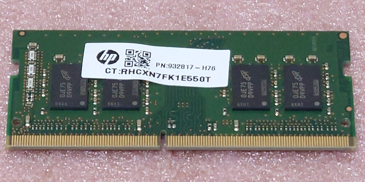 ■Kingston HP26D4S9S8ME-8 *PC4-21300/DDR4-2666 Micronチップ 260Pin DDR4 S.O.DIMM 8GB 動作品_画像2