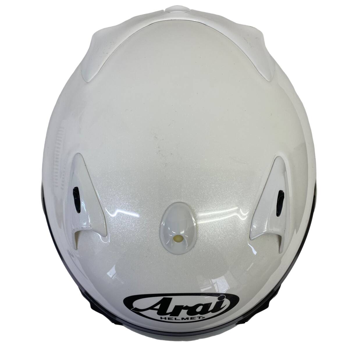 【即決】 Arai アライ フルフェイスヘルメット PROFILE ※ミラーシールド付き 白系 ホワイト系 Mサイズ　7457-100_画像3