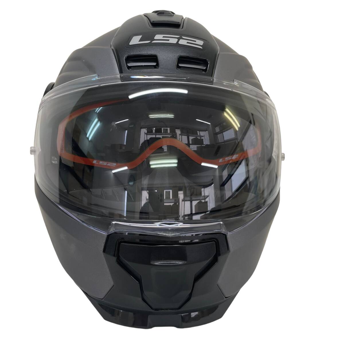【美品】 LS2 SCOPE スコープ システムヘルメット グレー系/ブラック系 Lサイズ 8342-120の画像2