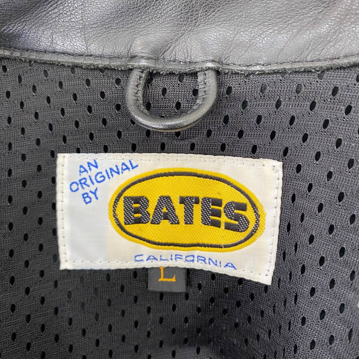 【即決】 BATES ベイツ 牛革 レーシングジャケット ステアハイド レザー 黒系 ブラック系 Lサイズ 7945-100の画像4