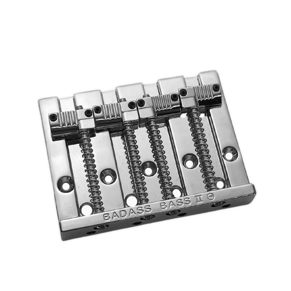  all parts base Bridge BB-3342-010 Leo Quan Badass Bass II 4-String Bass Bridge Grooved Saddles Chrome ALLPARTS