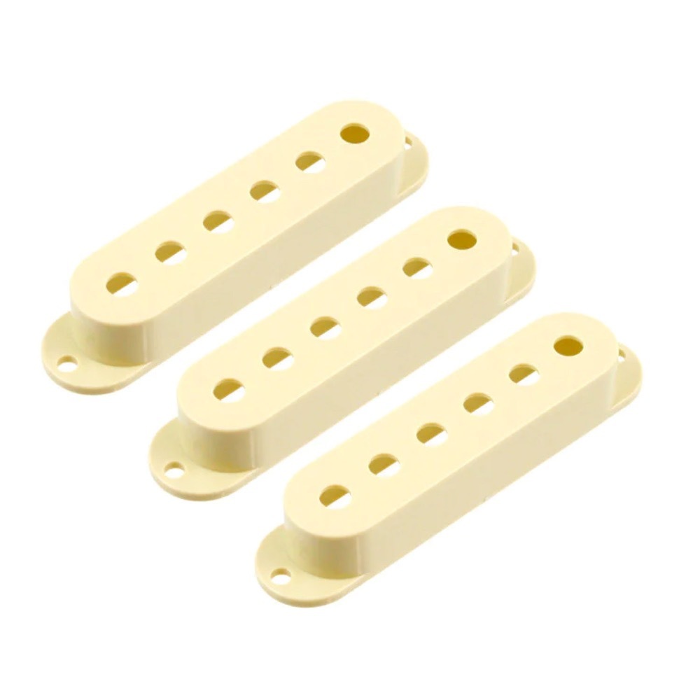 ALLPARTS オールパーツ PC-0406-028 Set Of 3 Cream Pickup Covers For Stratocaster ピックアップカバー クリーム 3個セット_画像1