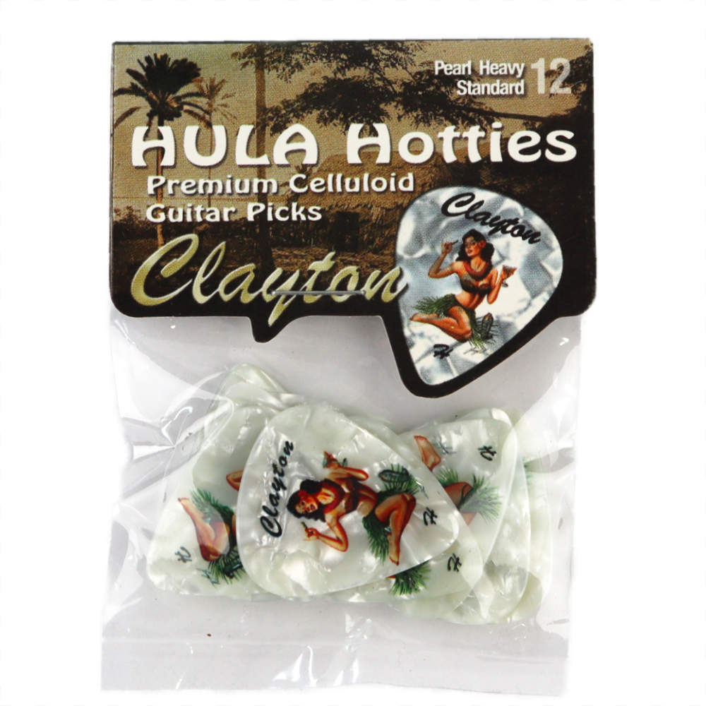 Clayton USA クレイトン HHH/12 Hula Hotties Heavy スタンダード ギターピック×12枚_画像1