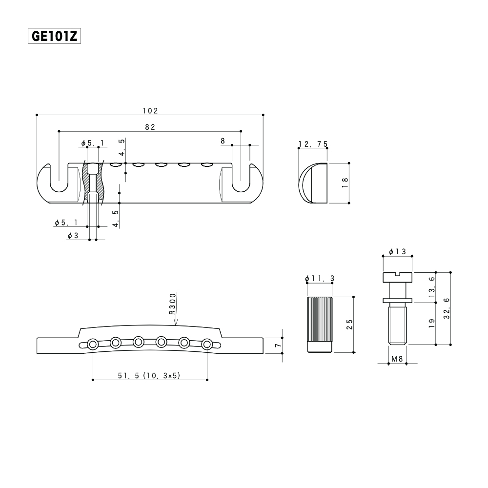 GOTOH ゴトー GE101Z-N テールピース ニッケル_画像2