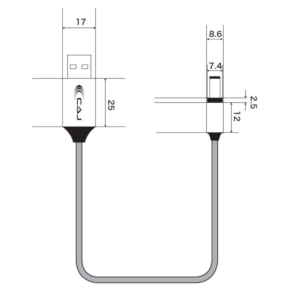 CUSTOM AUDIO カスタムオーディオ CAJ Powe Cable USB/DC9 II USBからエフェクターに給電 電圧変換ケーブル_画像3