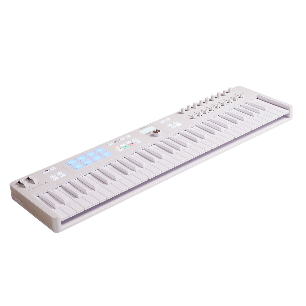 ARTURIAa- Tria KeyLab Essential 61 mk3 Alpine White 61 key MIDI keyboard all white color 