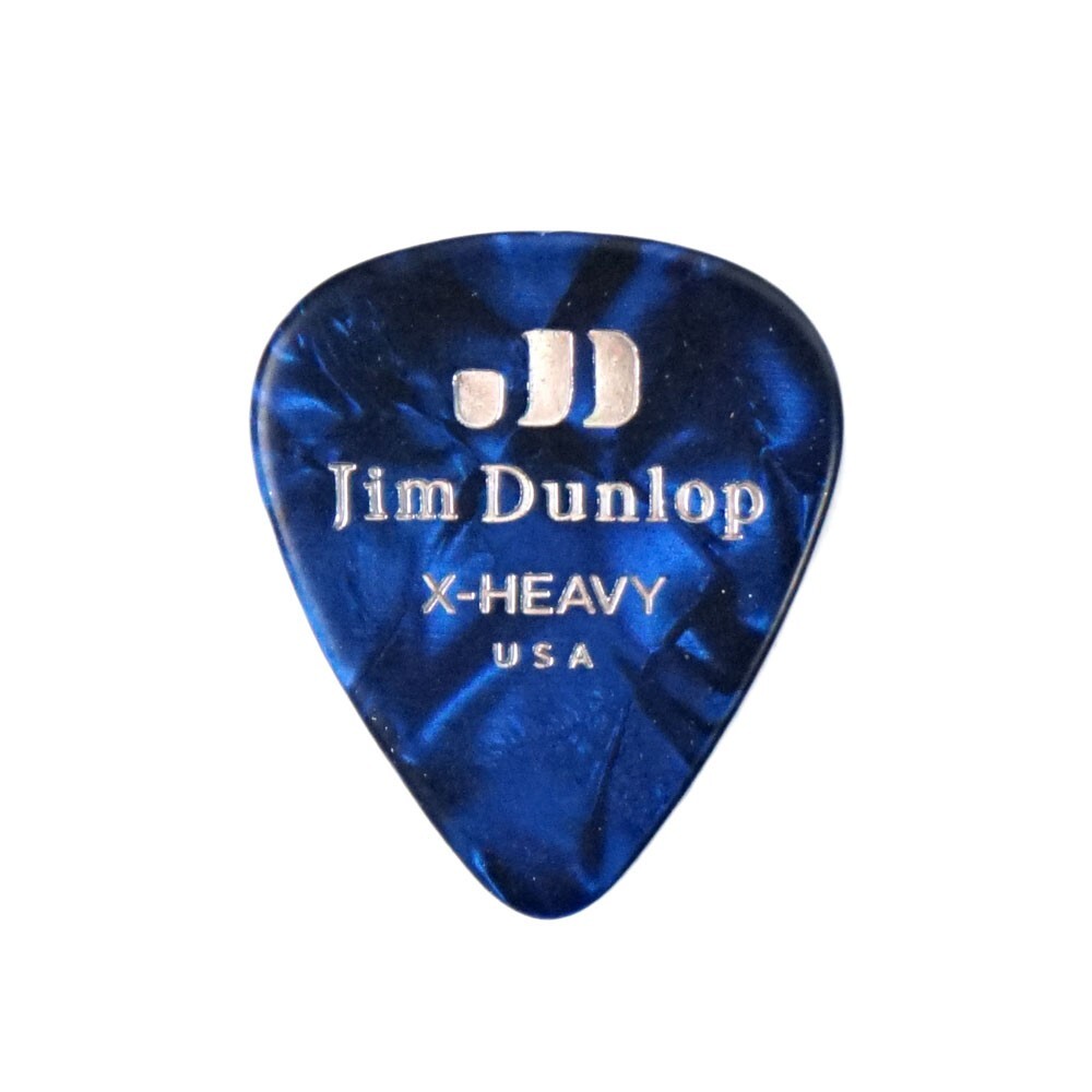 JIM DUNLOP 483 Genuine Celluloid Blue Pearloid Extra Heavy ギターピック×36枚_画像1