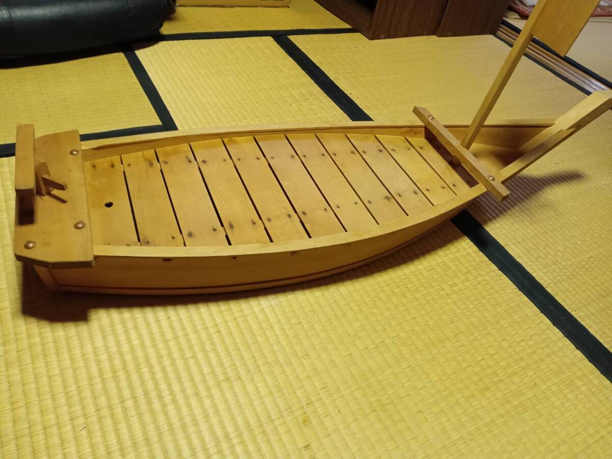 大型 木製舟盛り器 全長約106cm 舟盛 寿司 宴会 お造り お刺身 船盛 板前 割烹料理 和食器 業務用の画像1