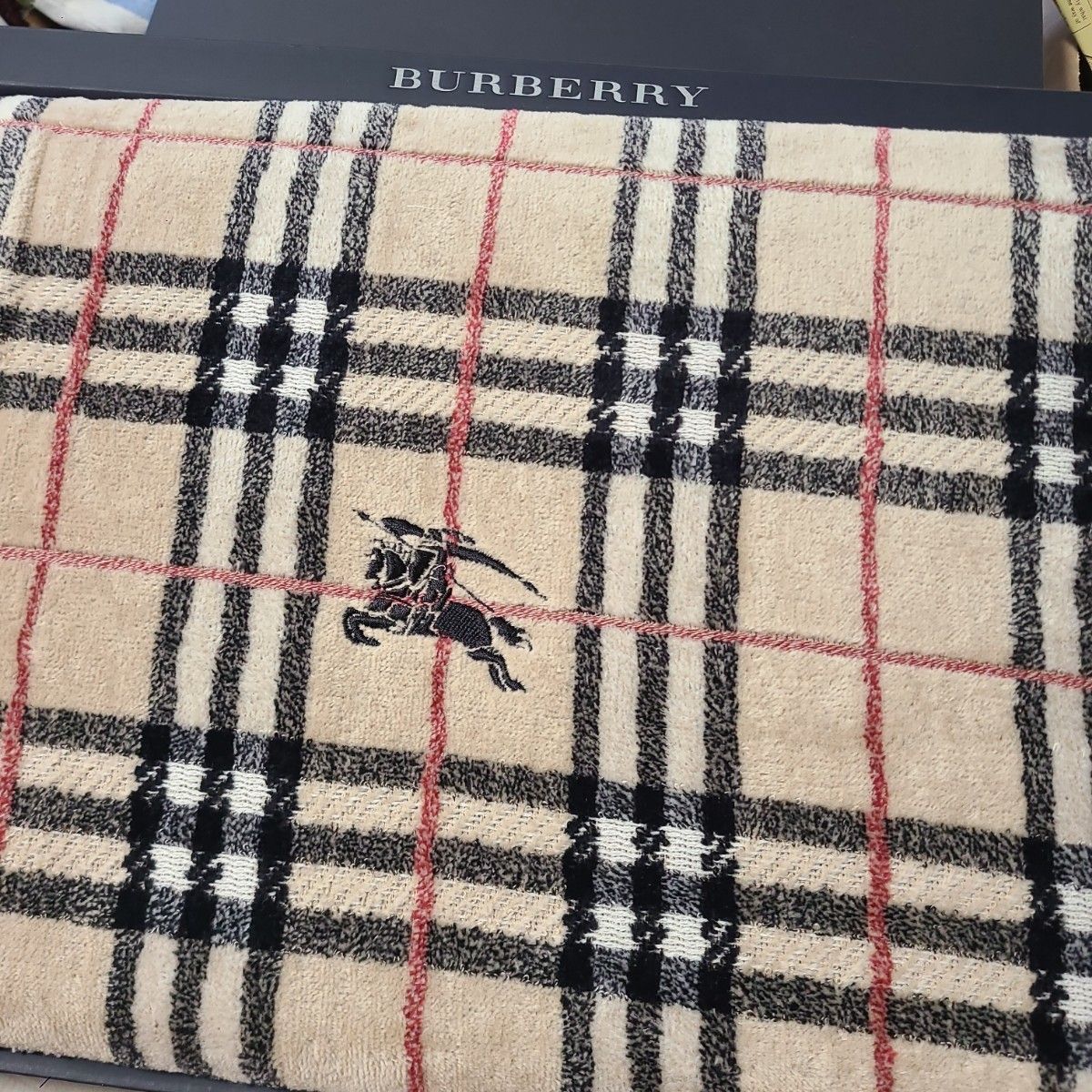 未使用 BURBERRY バーバリー タオルケット 西川産業 Burberry ノバ 