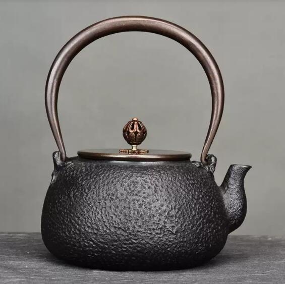 人気推薦☆鉄壺 鷹です コーティングなし 手作り鉄 やかんを沸かす お茶の道具 1200MLの画像3