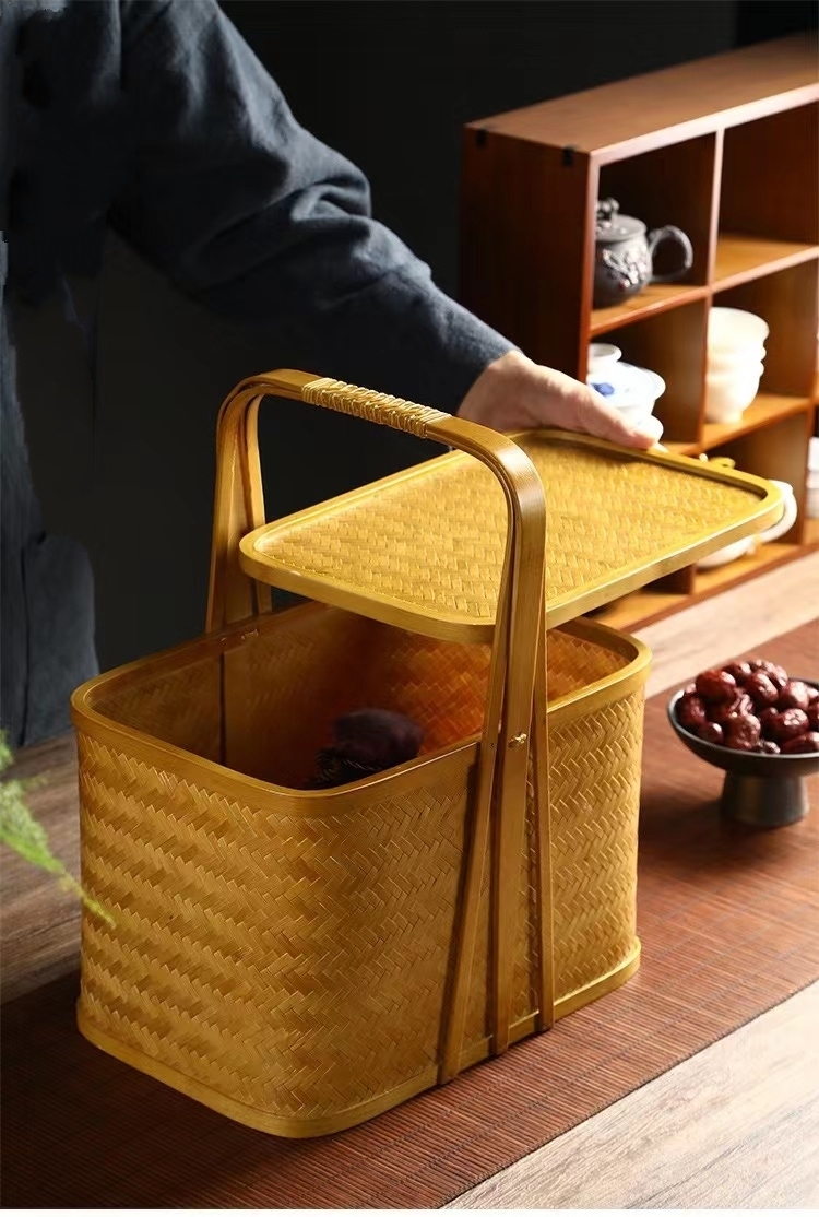  new goods * new arrival .. worker handmade tea utensils bamboo compilation tea . storage bamboo compilation skill . bamboo skill 