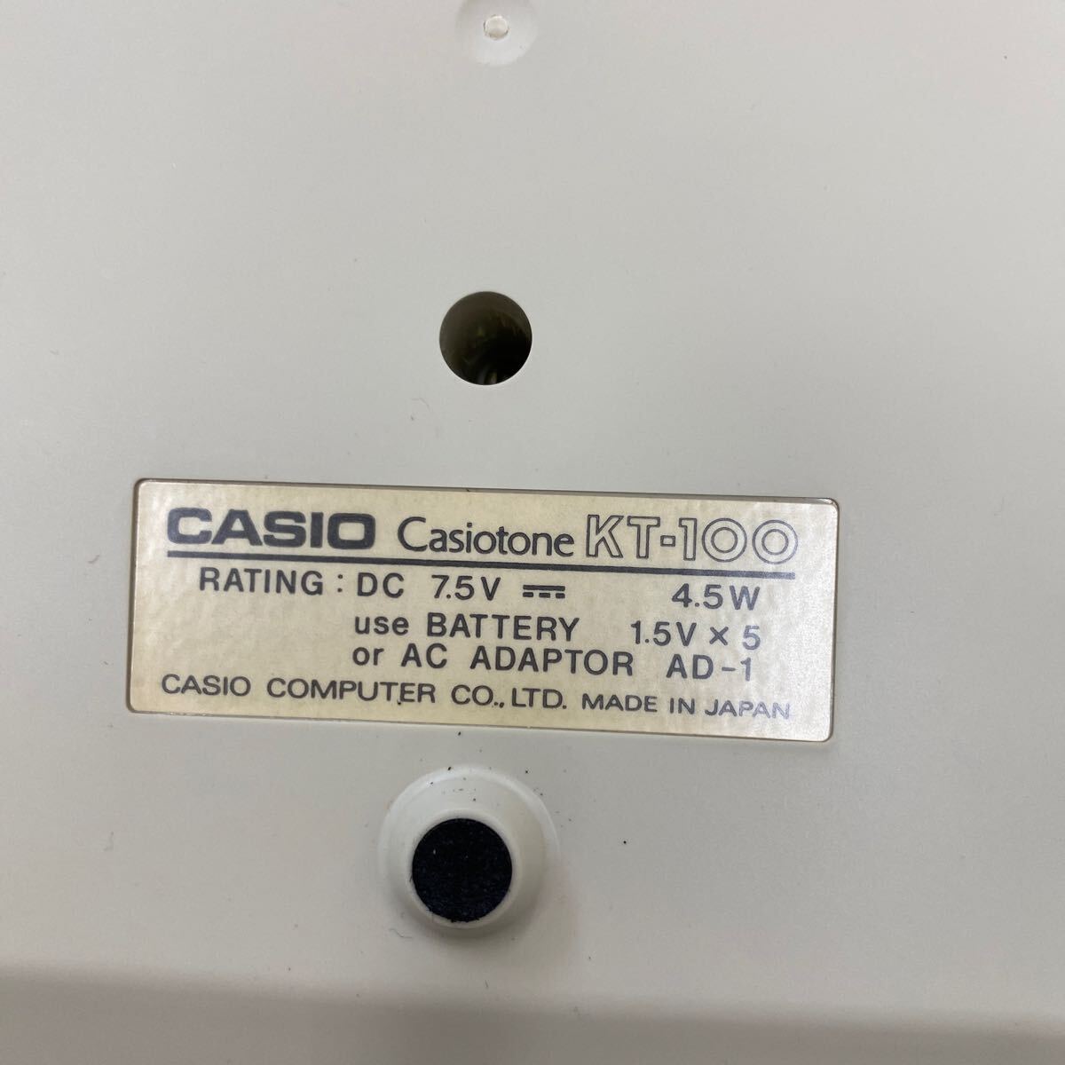 CASIO ELECTRONIC MUSICAL INSTRUMENT Casiotone KT-100 カシオ 電子ピアノ キーボード オーディオ機器 楽器 音楽 現状品の画像6