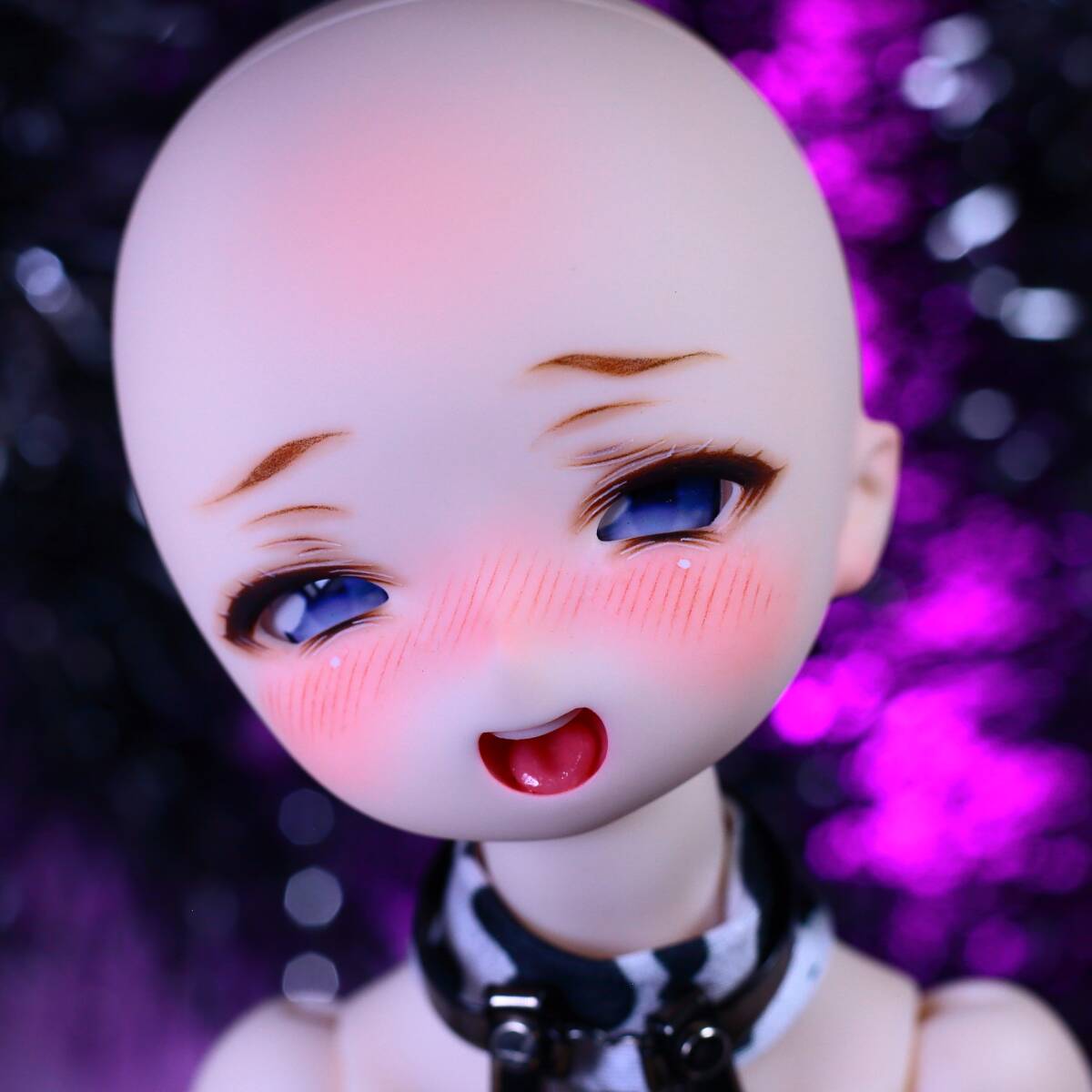 ◆いぬちよ◆ ImomoDoll DADA ソフビ盛りカスタムヘッド+アイ （MDDセミホワイト近似色）の画像8