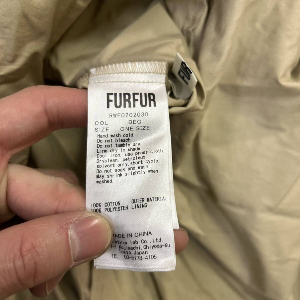 1円スタート! （7）FURFUR ファーファー パフスリーブ 半袖ワンピース フリーサイズ コットン ロング 無地 レディース トップス 最落なしの画像8