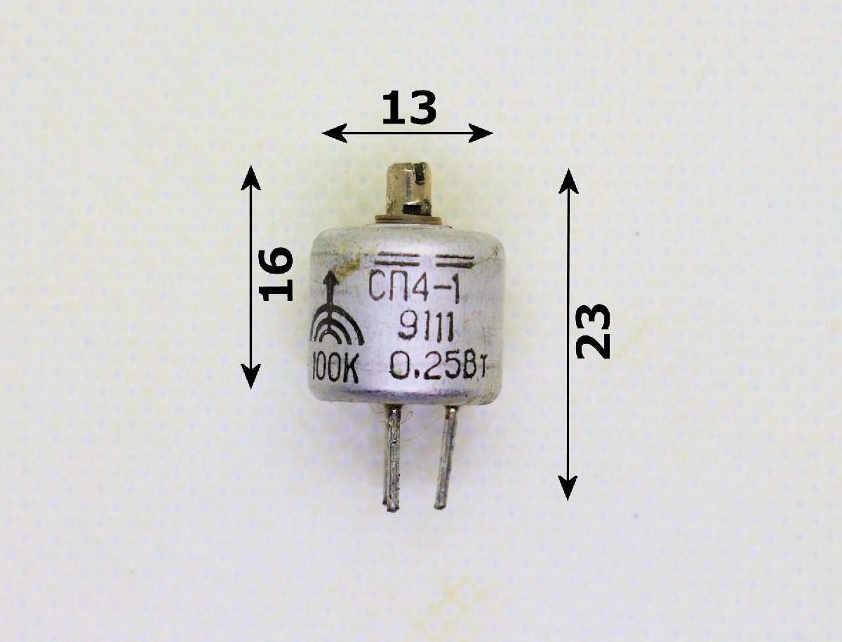 ヤフオク 2個セット ロシア軍用小型 半固定 VR 可変抵抗 100ｋΩ 0.5W ham_画像6