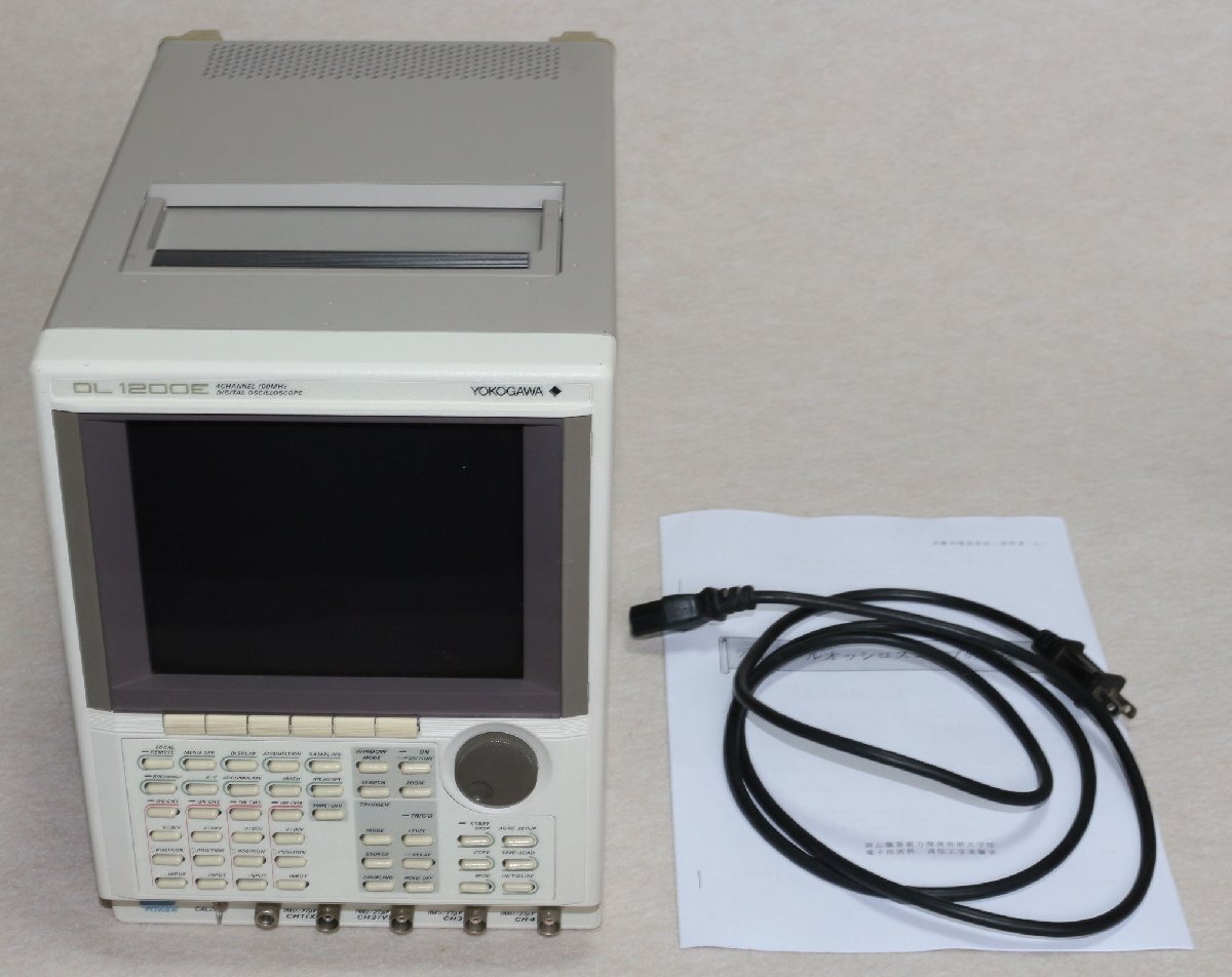 ヤフオク YOKOGAWA 100MHZ 4CHANNEL DEGITAL OSCILLOSCOPE DL1200E 未校正 動作品 デジタルオシロ_画像1