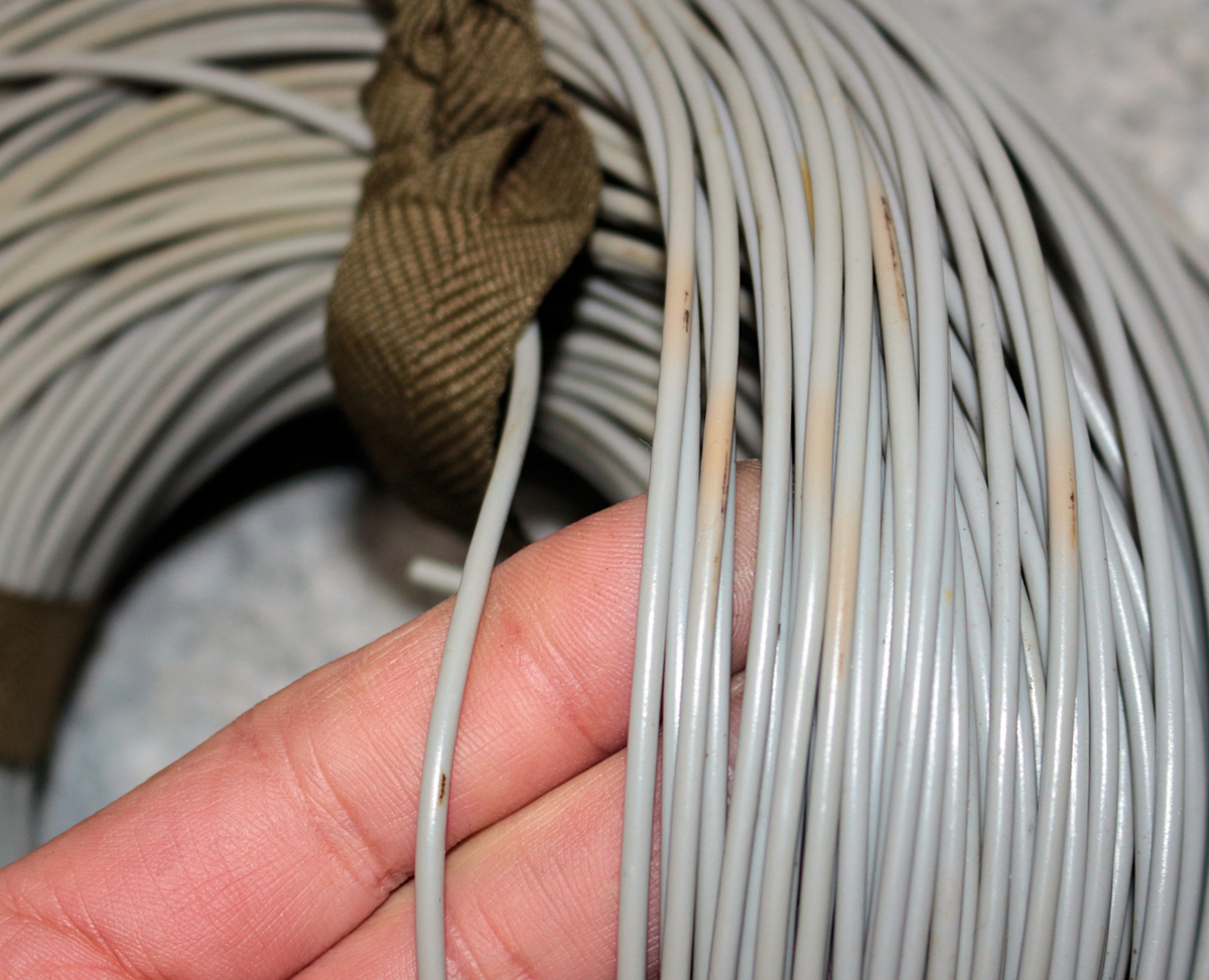  Yahoo auc 5m illusion. DDR Germany army for Vintage ash gray biniru electric wire 0.75s care AWG18 corresponding amp