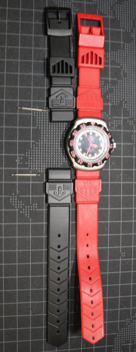 ヤフオク タグホイヤーフォーミュラ-1 純正風 黒 ラバーベルト 18mm TAG HeuerF1の画像4