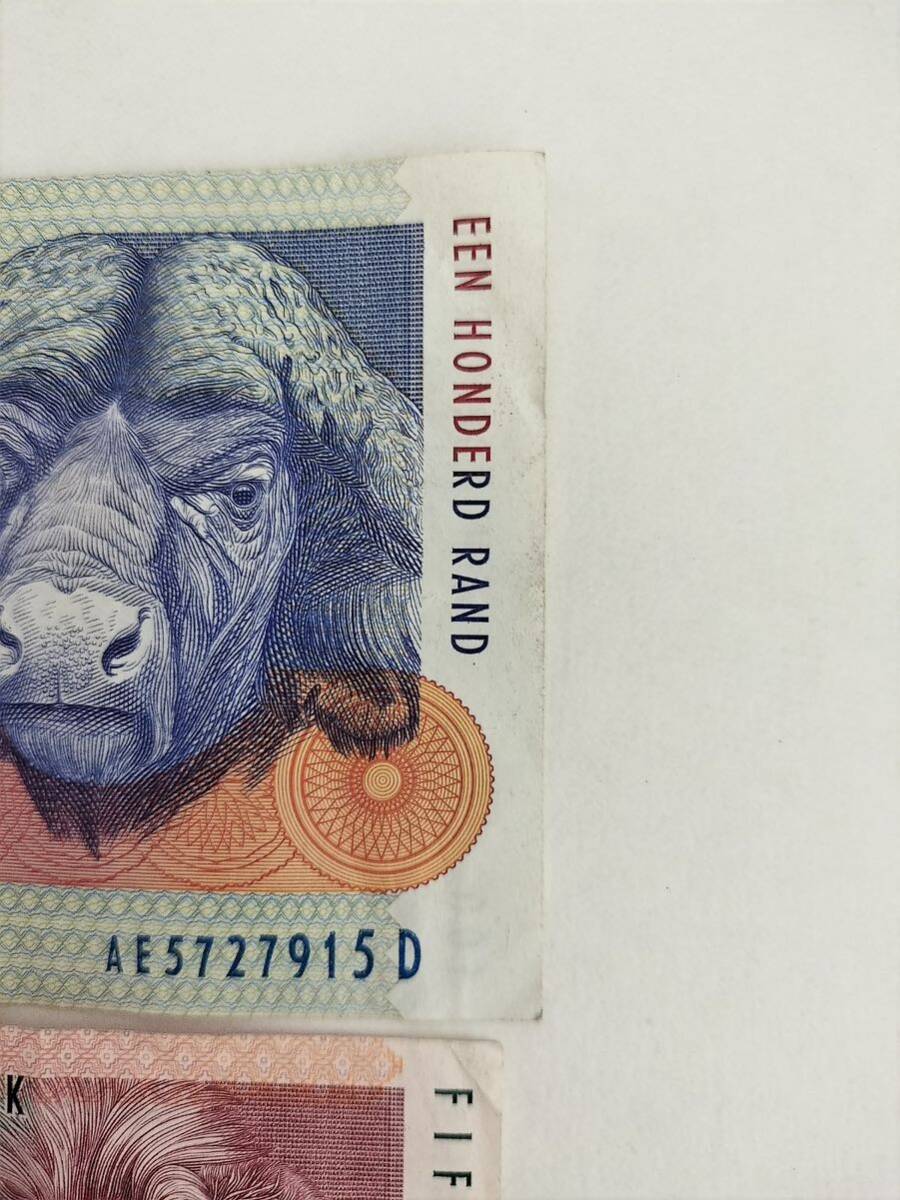 A 2176.南アフリカ4種 紙幣 旧紙幣 外国紙幣_画像3
