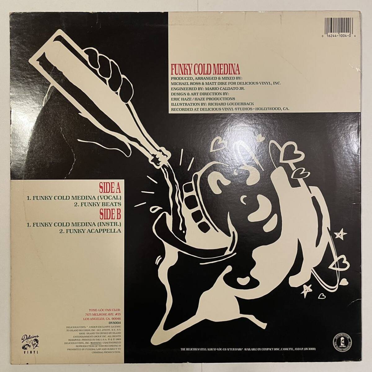 【12inch レコード】Tone-Loc 「Funky Cold Medina」Delicious Vinyl DV1004の画像2