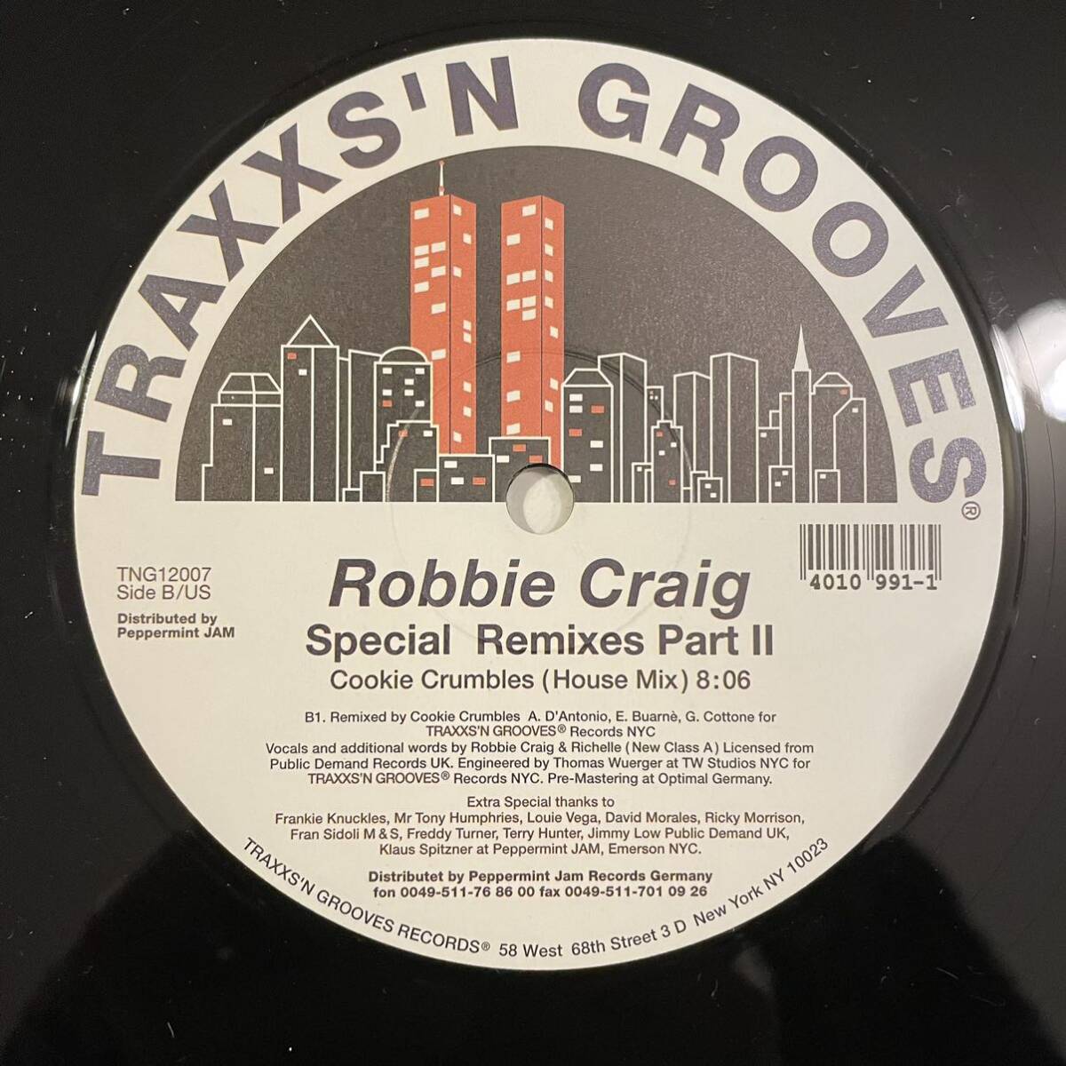 Robbie Craig Special (Remixes Part II)【12inchレコード】Traxxs'N Grooves Records TNG12007_画像2