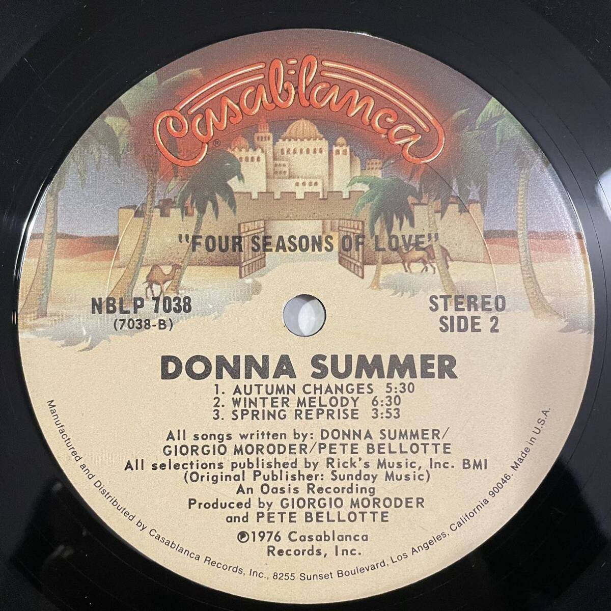 【LP】Donna Summer 「Four Seasons Of Love」Casablanca NBLP 7038_画像4
